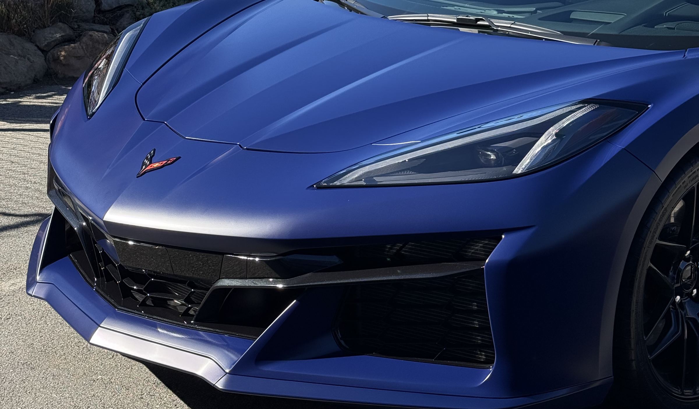 Matte blue Corvette C8 Z06 at Auto Xpert in Belmont CA